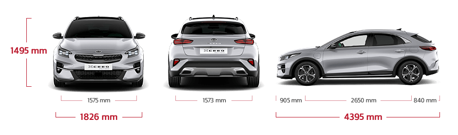 kia xceed plug-in hybrid dimensions